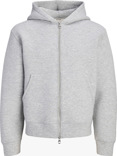 Jack and Jones Legacy Sweat Scuba Zip Hood Grå XL