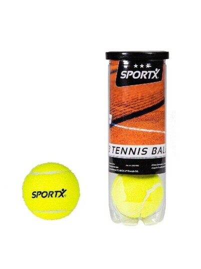 Sportx Tennis Balls In Tube 3pcs