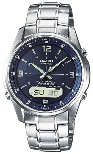 Casio Herreklokke LCW M100DSE 2AER Radio Controlled Blå/Stål Ø40 mm