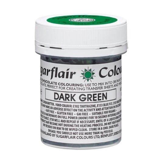 Sugarflair Sjokoladefarge Mørk Grønn 35g 