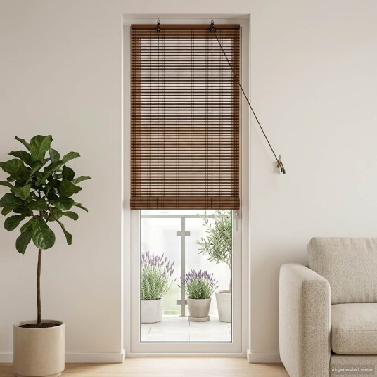 vidaXL Rullegardin Brun 70 x 220 cm Bambus