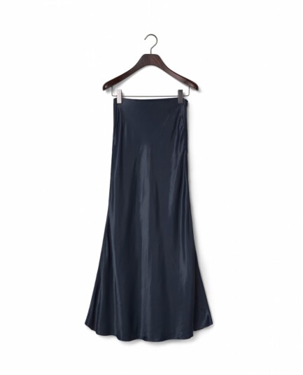 Lexington Clothing Maxi Satin Skirt - Blue - L
