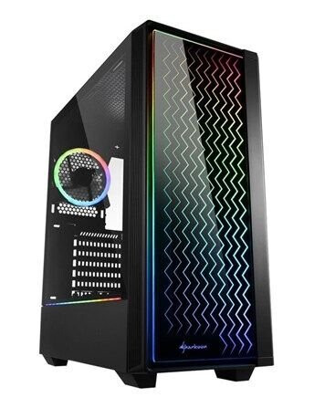 Sharkoon RGB LIT 200 - mid tower - ATX - Kabinett - Tower - Svart