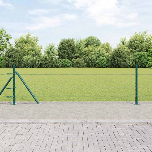  Gjerde med innlegg. grønn 0.4 x 10 m PVC belagt stål
