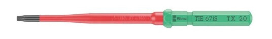 Wera Kraftform Kompakt Vde 67 Is Tx 20 X 157 Mm Tie Elektriker Torx Udskiftelig Klinge Tx 20