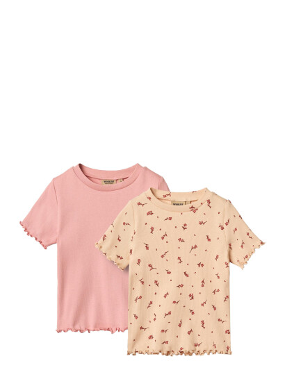 Wheat 2 Rib T-Shirts S/S Alicia Pink 98 Wheat 2 Rib T-Shirts S/S Alicia Pink 98