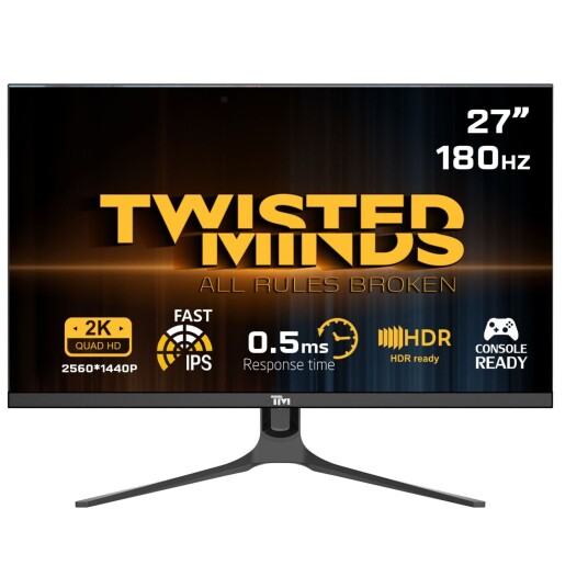 Twisted Minds 27" Blaze Series QHD Gaming-skjerm 180Hz 0.5ms Fast IPS HDMI 2.1 Twisted Minds 27" Blaze Series QHD Gaming-skjerm 180Hz 0.5ms Fast IPS HDMI 2.1