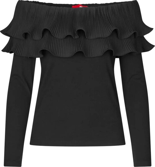 crās Flouncecras Blouse BLACK 38 crās Flouncecras Blouse BLACK 38