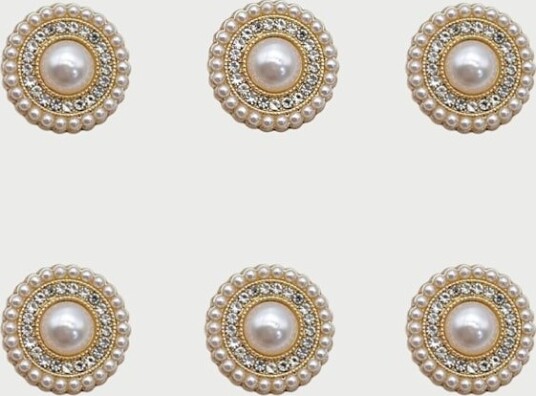Sticky Bestie Button Covers Round Pearl