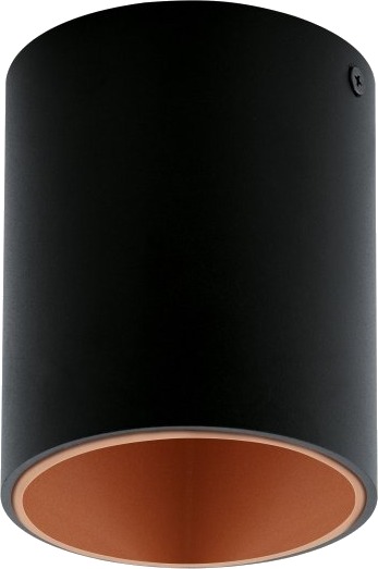 Eglo Polasso Loft Ø100 3,3W 340Lm Sort/Kobber Eglo Polasso Loft Ø100 3,3W 340Lm Sort/Kobber