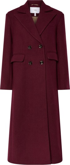 YAS Yasroyla Ls Wool Blend Long Coat S. Noos PORT ROYALE 36 YAS Yasroyla Ls Wool Blend Long Coat S. Noos PORT ROYALE 36
