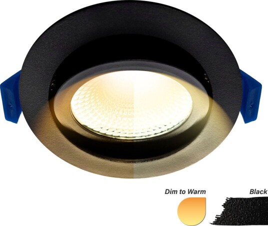 EcoDim ED-10023 LED-downlight Ø75 mm dim to warm sort