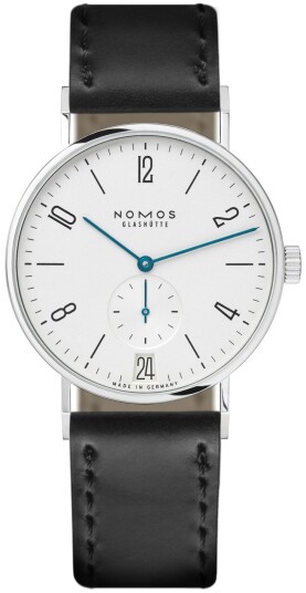 Nomos Glashütte Herreklokke N 130 Tangente Hvit/Lær Ø37.5 mm