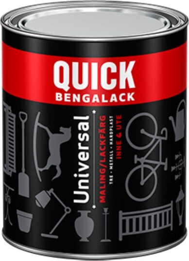 Quick bengalack universal sort silkematt 075 liter Quick bengalack universal sort silkematt 075 liter