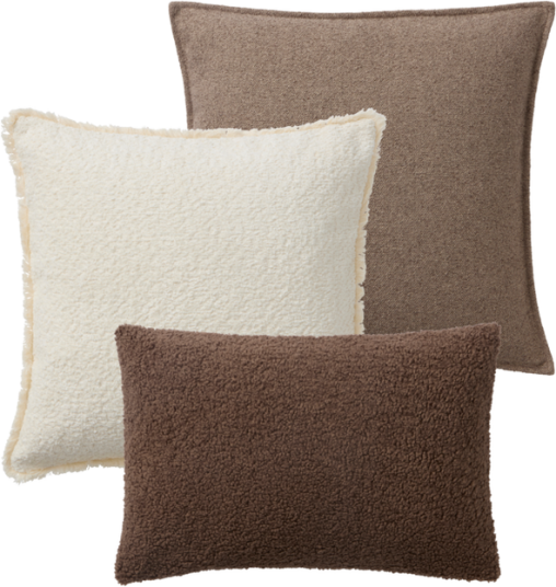 GINO putetrekk 3-pakning Brun/beige/naturhvit GINO putetrekk 3-pakning Brun/beige/naturhvit