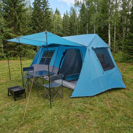 telt Blå 400 x 278 x 182 cm 185T Polyester med PU Belegg