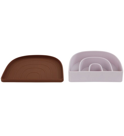 OYOY Rainbow Tallerken Og Skål Caramel/Lavender