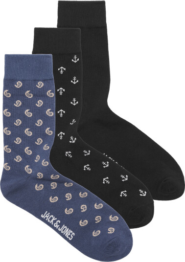 Jack & Jones Jaccentral Socks 3 Pack Blue ONE SIZE
