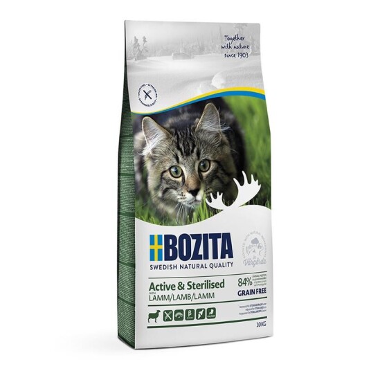 Bozita Kornfritt Kattemat Active & Sterilised Lammekjøtt 10 kg Bozita Kornfritt Kattemat Active & Sterilised Lammekjøtt 10 kg
