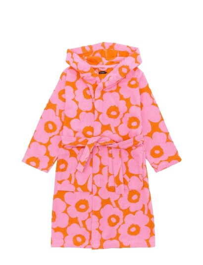 Marimekko Home Pieni Unikko Bath Robe   Pink   XL