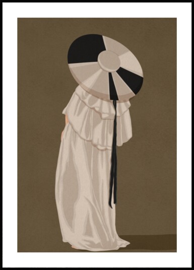Woman In Elegant Hat Plakat / 50x70