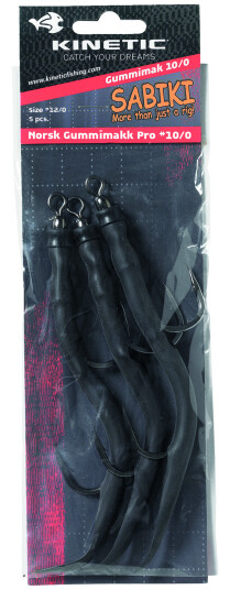 Kinetic Norsk Gummimakk Pro 10/0 3pcs #10/0 BLACK