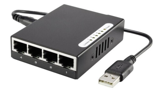Renkforce Rf-4451433 Strømforsyning-Switch 5 Porte 100 Mbit/S Usb-Strømforsyning