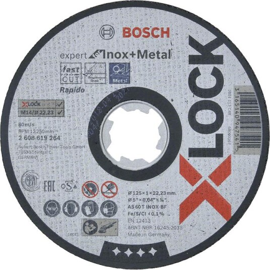 Bosch X-LOCK Kappeskive 115 mm for Rustfritt Stål og Metall Bosch X-LOCK Kappeskive 115 mm for Rustfritt Stål og Metall