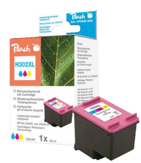 Peach HP 302XL Blekkpatron, flere farger Peach HP 302XL Blekkpatron, flere farger