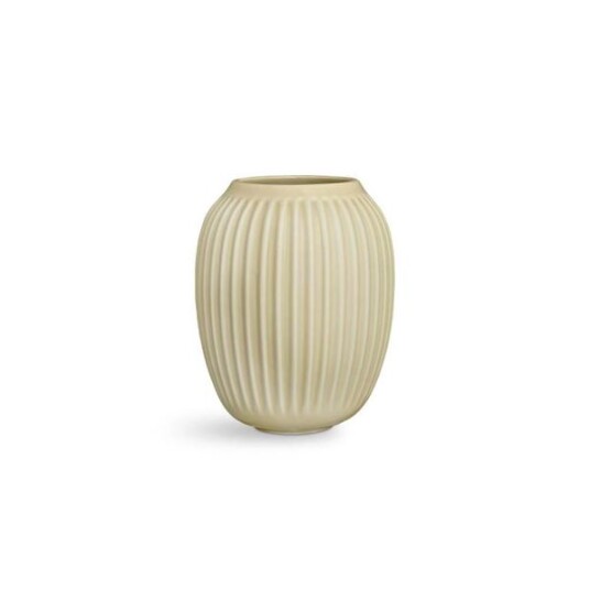 Lyngby Vase 15 cm Hvit med sorte striper