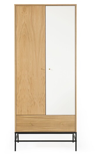 Woodman Flora Garderobeskap m. 2 dører - Lys tre Unoliving