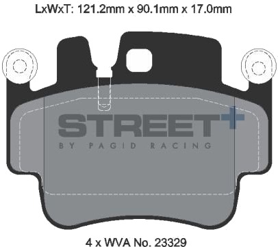 PAGID Racing T8028SP2001 Bremseklosser PAGID Racing T8028SP2001 Bremseklosser