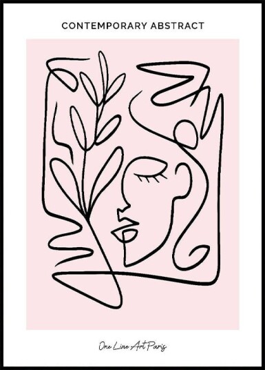 Contemporary Abstract Face 661 Plakat Plakat / 100x150cm