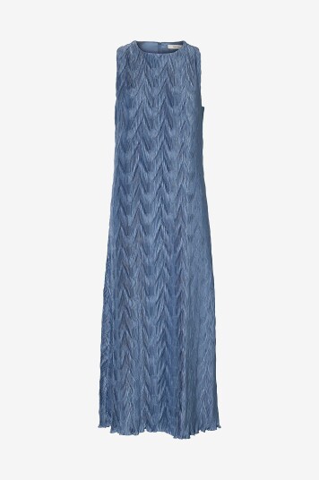 Selected Women   Maxikjole slfAnya SL Regular Ankle Plisse Dress   Blå