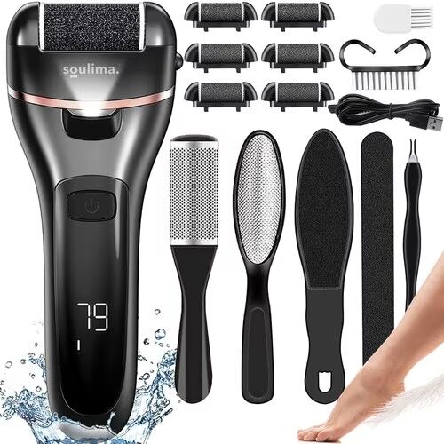 Soulima Elektrisk Fotfil med Tilbehør – Pedikyr