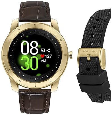Kenneth Cole Herreklokke KCWGD2174062 Wellness LCD/Lær Ø45 mm