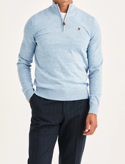 Morris Randall Half Zip Blue L Morris Randall Half Zip Blue L