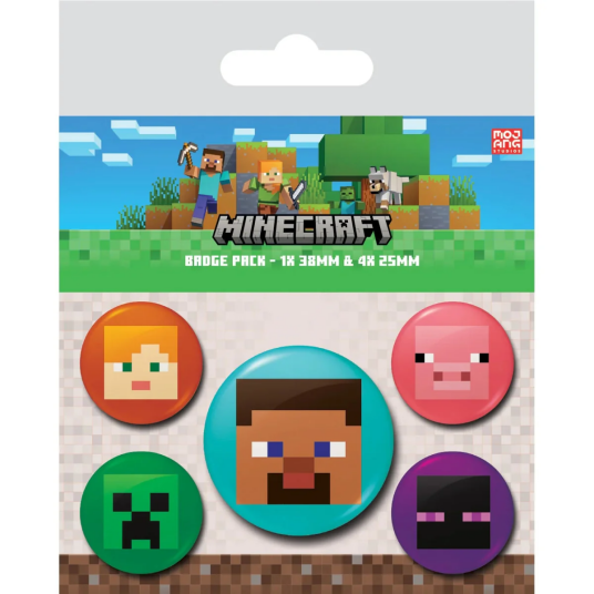 Minecraft Pins 5-pk Minecraft Pins 5-pk