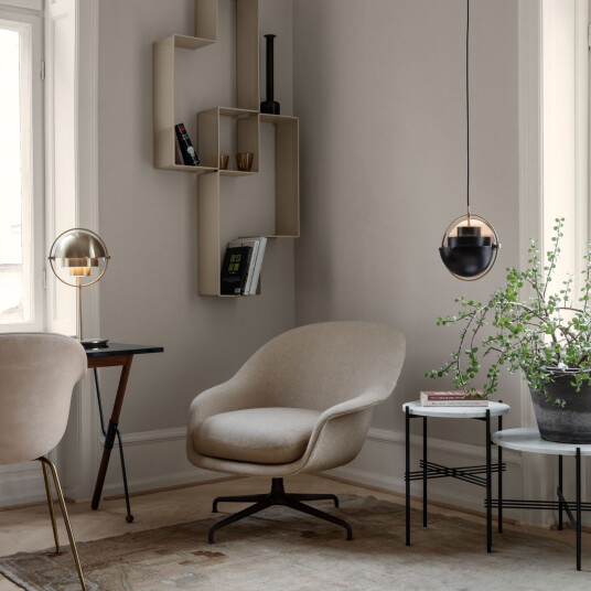 Gubi TS Coffee Table Ø80 cm Bianco Carrara