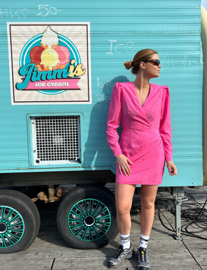 crās Yvonnecras Dress Pink 40