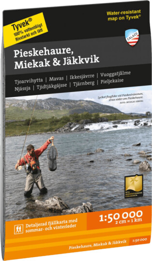 Calazo förlag Pieskehaure, Miekak & Jäkkvik 1:50 000 OneSize, NoColour