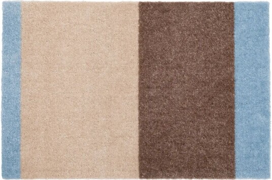 tica copenhagen Stripes dørmatte horisontal Ivory sand blue 40x60 cm