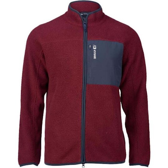 Hygge Pile Fleece Jacket Herre Maroon L