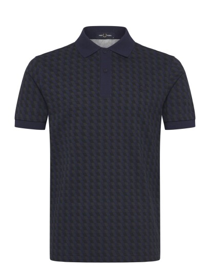 Fred Perry Slanted Geometric P Shirt Multi/patterned S Fred Perry Slanted Geometric P Shirt Multi/patterned S