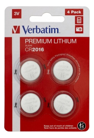 Verbatim CR2016 Litiumbatteri 3V 4-pakning til Universale produkter