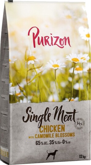 Purizon Tørrfôr Adult Single Meat Kornfri Single Meat Med Gresskar Kylling 2 X 12 kg