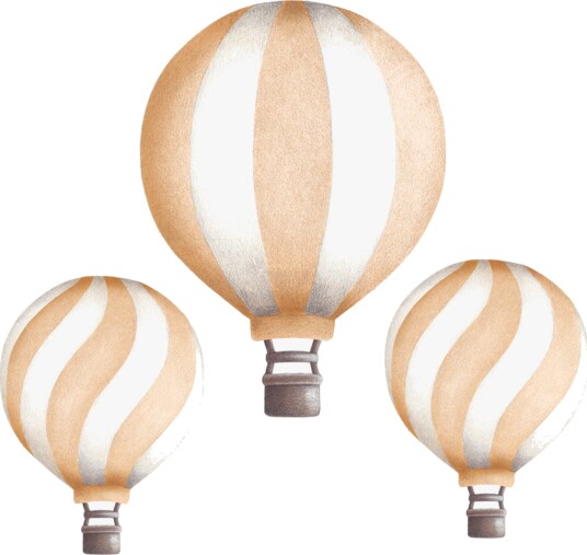 Stickstay Vintage Balloon Set Veggklistremerke, Peach Stickstay Vintage Balloon Set Veggklistremerke, Peach