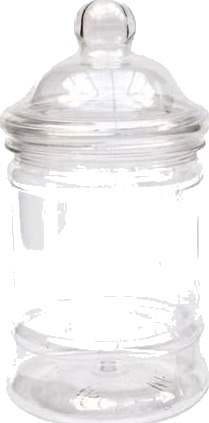 Elegant Godteri Krukke med Lokk i Hardplast 380 ml