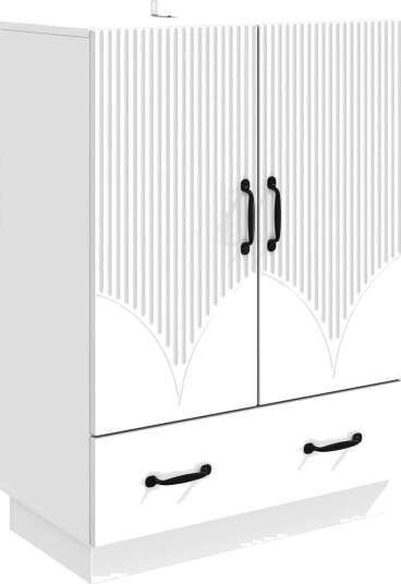 Serviesskap med skuff Hvit 66 x 34,5 x 92 cm Konstruert tre Serviesskap med skuff Hvit 66 x 34,5 x 92 cm Konstruert tre