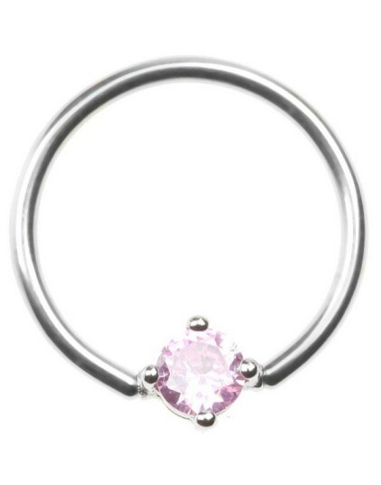 Utgått BCR Piercing med Rosa Sten